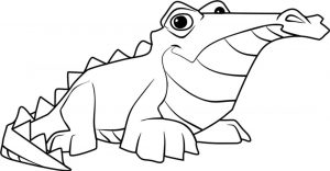 Crocodile Animal Jam Coloring Pages Free for Kids 6cro