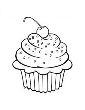 Cupcake Coloring Pages for Kids – tfv41