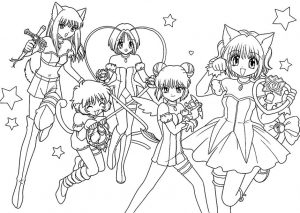 Cute Anime Coloring Pages for Girls Printable
