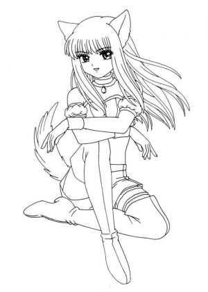Cute Anime Girl Coloring Pages fx82
