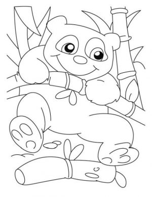 Cute Baby Panda Coloring Pages for Toddlers