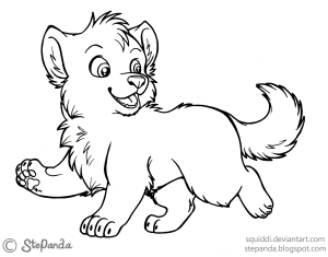 Cute Baby Wolf Coloring Pages – 47751