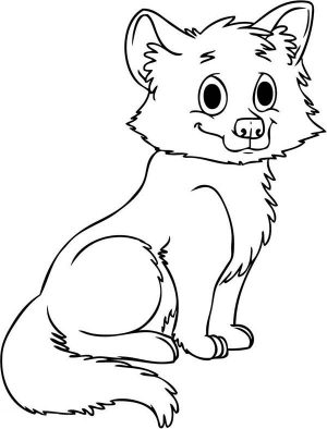 Cute Baby Wolf Coloring Pages – 66573
