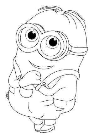 Cute Minion Coloring Pages for Toddlers