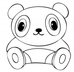 Cute Panda Stuffed Toy Coloring Pages
