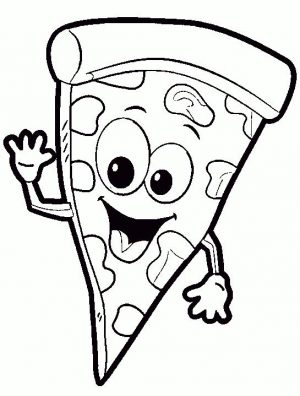 Cute Pizza Coloring Pages Friendly Italian Pizza Slice