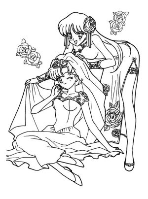 Cute Sailor Moon Coloring Pages Sailor oon in Bride Costume