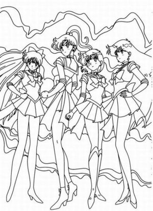 Cute Sailor Moon Coloring Pages The Girls Are Getting Serious