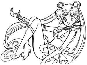 Cute Sailor Moon Coloring Pages Usagi Is Very Beautiful
