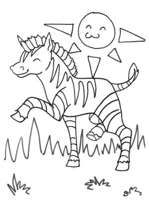 Cute Zebra Coloring Pages hpy3