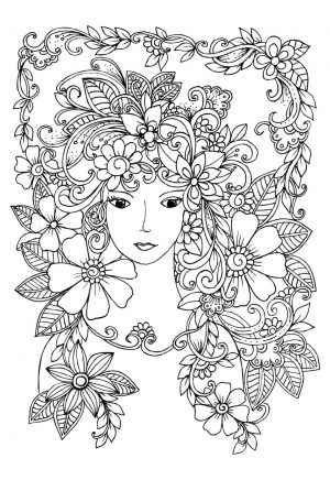 Cute and Hard Coloring Pages Forest Princess