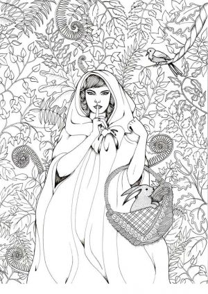 Cute and Hard Coloring Pages Little Red Riding Hood