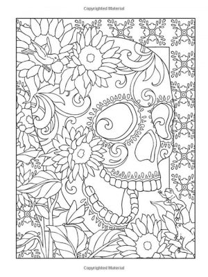 Day of the Dead Coloring Pages – Hard Coloring for Adults – 94617