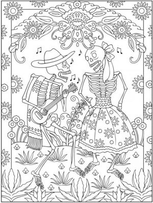 Day of the Dead Coloring Pages – Hard Coloring for Adults – txc21
