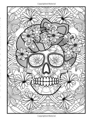 Day of the Dead Coloring Pages – Hard Coloring for Adults – ycv31