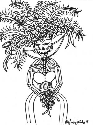Get This Day of the Dead Coloring Pages - Hard Coloring for Adults ...