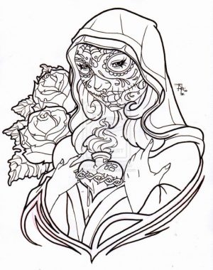 Day of the Dead Coloring Pages Online Printable – tdf31