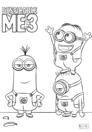 Despicable Me 3 Minion Coloring Pages to Print