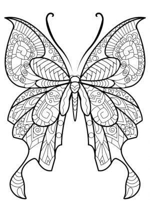 Difficult Butterfly Coloring Pages for Adults – 78367