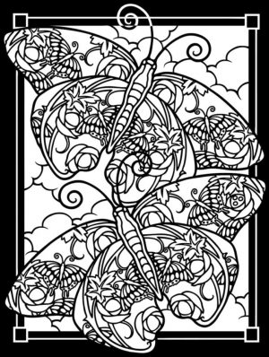 Difficult Butterfly Coloring Pages for Adults – cavv5
