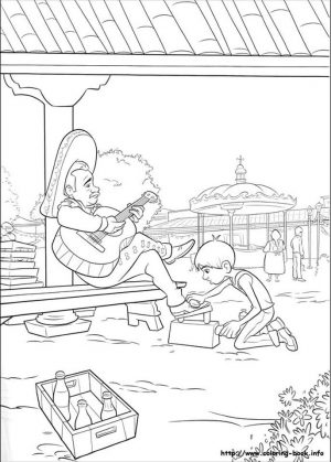 Disney Coco Coloring Pages Free Coco Cleaning Shoes