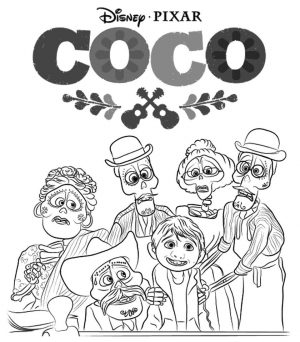 Disney Coco Coloring Pages Printable gh14