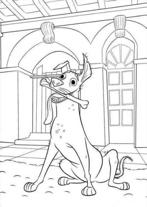 Disney Coco Coloring Pages to Print Dante and his favorite food