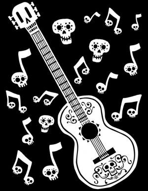 Disney Coco Coloring Pages to Print Miguels Guitar
