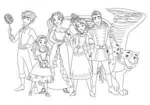 Disney Elena of Avalor Coloring Page All the Characters from Elena of Avalor