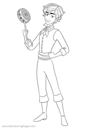 Disney Elena of Avalor Coloring Page Mateo Looking Proud
