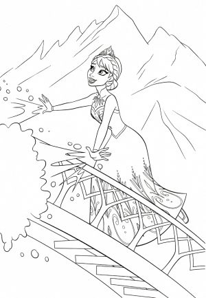 Disney Queen Elsa Coloring Pages Frozen – 09341