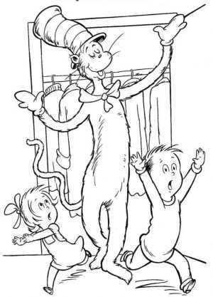 Dr. Seuss Cat In The Hat Coloring Pages Free Printable 7res