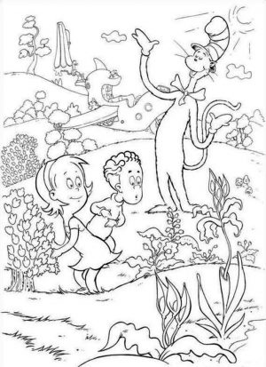 Dr. Seuss Cat In The Hat Coloring Pages Free Printable 9kjn