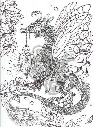 Dragon Coloring Pages for Adults Free Printable – pt7v5