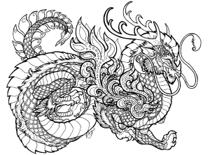 Dragon Coloring Pages for Adults Printable – wuv7q
