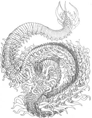 Dragon Coloring Pages for Adults to Print – 74099