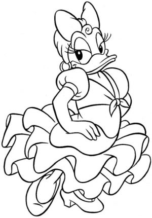 Duck Coloring Pages Beautiful Daisy Duck
