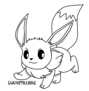 Eevee Pokemon Coloring Pages for Kids 1nm2
