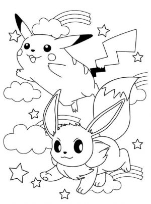 Eevee Pokemon Coloring Pages for Kids 2hj3
