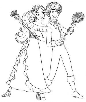 Elena of Avalor Coloring Page Printables Elena and Mateo