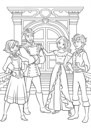 Elena of Avalor Coloring Pages Four Best Friends