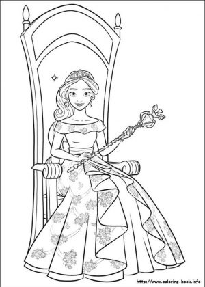 Elena of Avalor Coloring Pages Online Beautiful Princess Elena