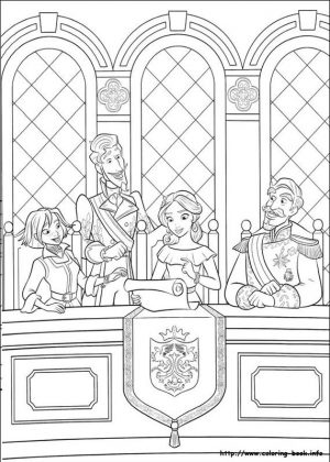 Elena of Avalor Coloring Pages Online Elena Doing Her Princess Work