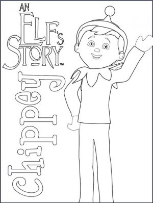 Elf on the Shelf Coloring Pages Free Chappy Boy Elf on the Shelf Printable