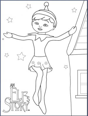 Elf on the Shelf Coloring Pages Free Girl Elf in An Elfs Story