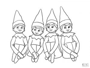 Elf on the Shelf Coloring Pages to Print Boy Elves on the Shelf Printable