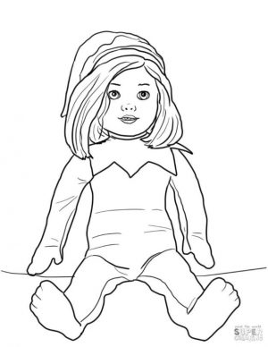 Elf on the Shelf Coloring Pages to Print Girl Elf on the Shelf
