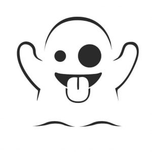 Emoji Coloring Pages Cute Ghost Emoji