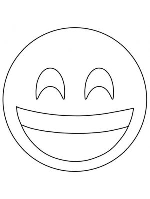 Emoji Coloring Pages Smiley Big Smile for You