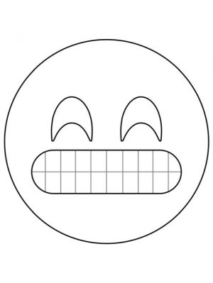 Emoji Coloring Pages Smiley Grinning Emoji